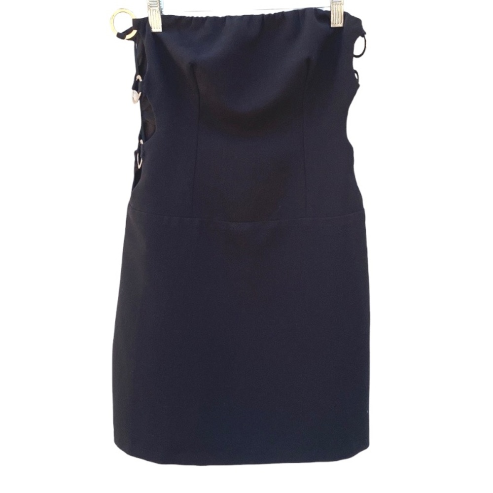 Princess Polly Womens Size 4 strapless black Tyla mini dress cutout sides - Picture 3 of 9